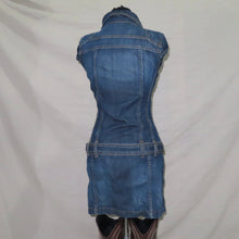 Load image into Gallery viewer, XDYE denim belted midi dress (XS)
