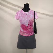 Load image into Gallery viewer, Floral wave pink patterned mesh (2XS)
