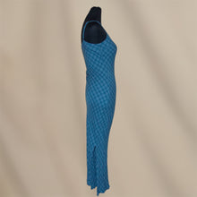 Load image into Gallery viewer, Ghanda blue gingham long dress (XS)
