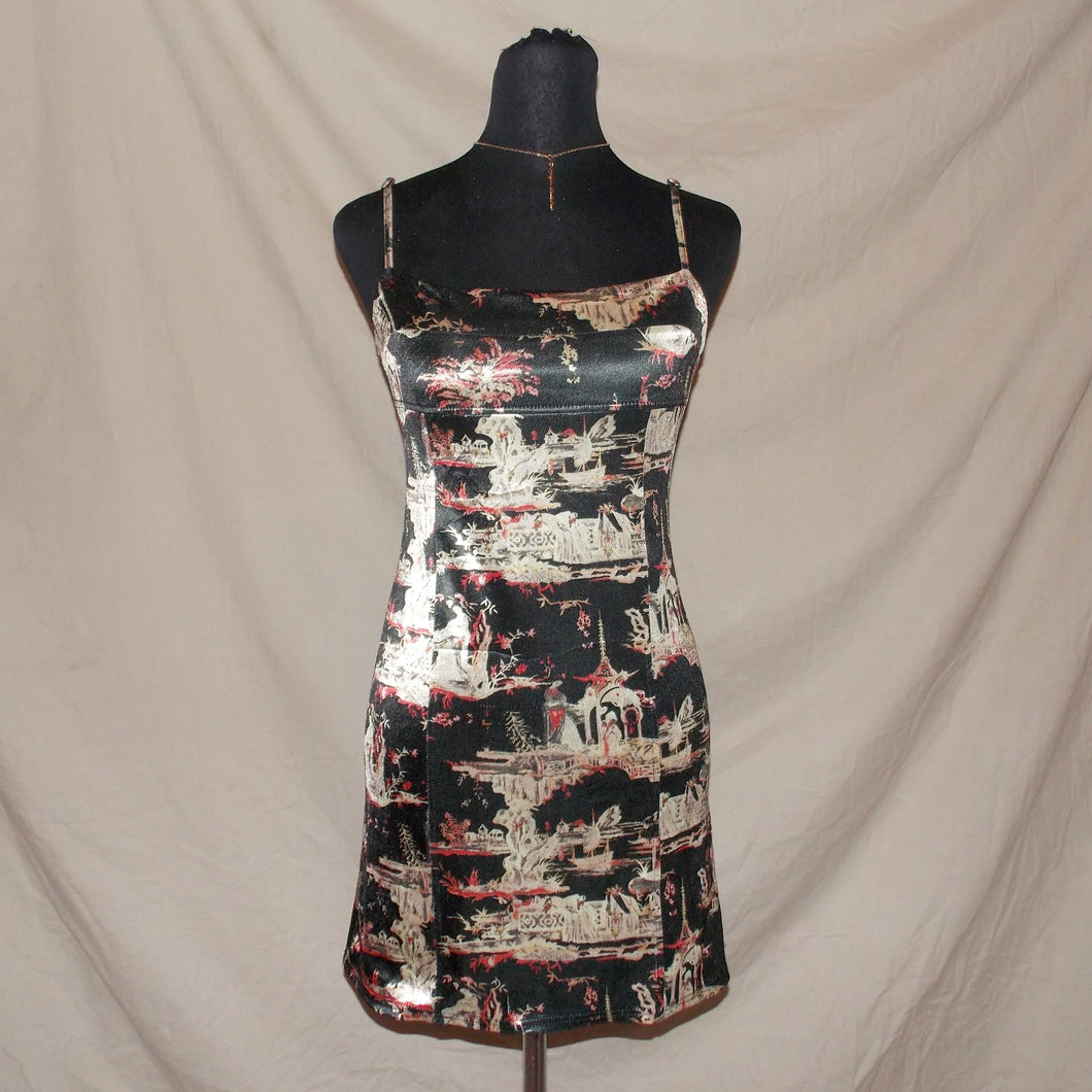 Ancient pattern midi dress (S)