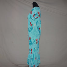 Load image into Gallery viewer, Teal floral maxi dress (L)

