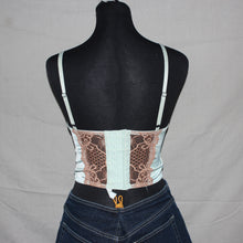 Load image into Gallery viewer, Turquoise lace corset (XS)

