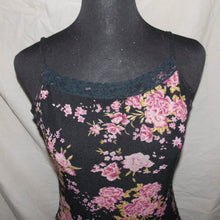 Load image into Gallery viewer, Floral laced black midi dress (S)
