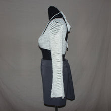 Load image into Gallery viewer, White Fox crochet white crop top (S)
