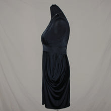 Load image into Gallery viewer, Black asymmetrical midi dress (S)
