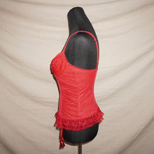 Load image into Gallery viewer, Hot red laced corset (32C)

