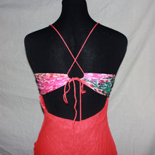 Load image into Gallery viewer, Rexevsly red asymmetrical beaded bodice midi dress (S)
