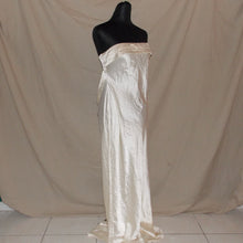 Load image into Gallery viewer, Billy J off-white tube satin type long dress (XL)

