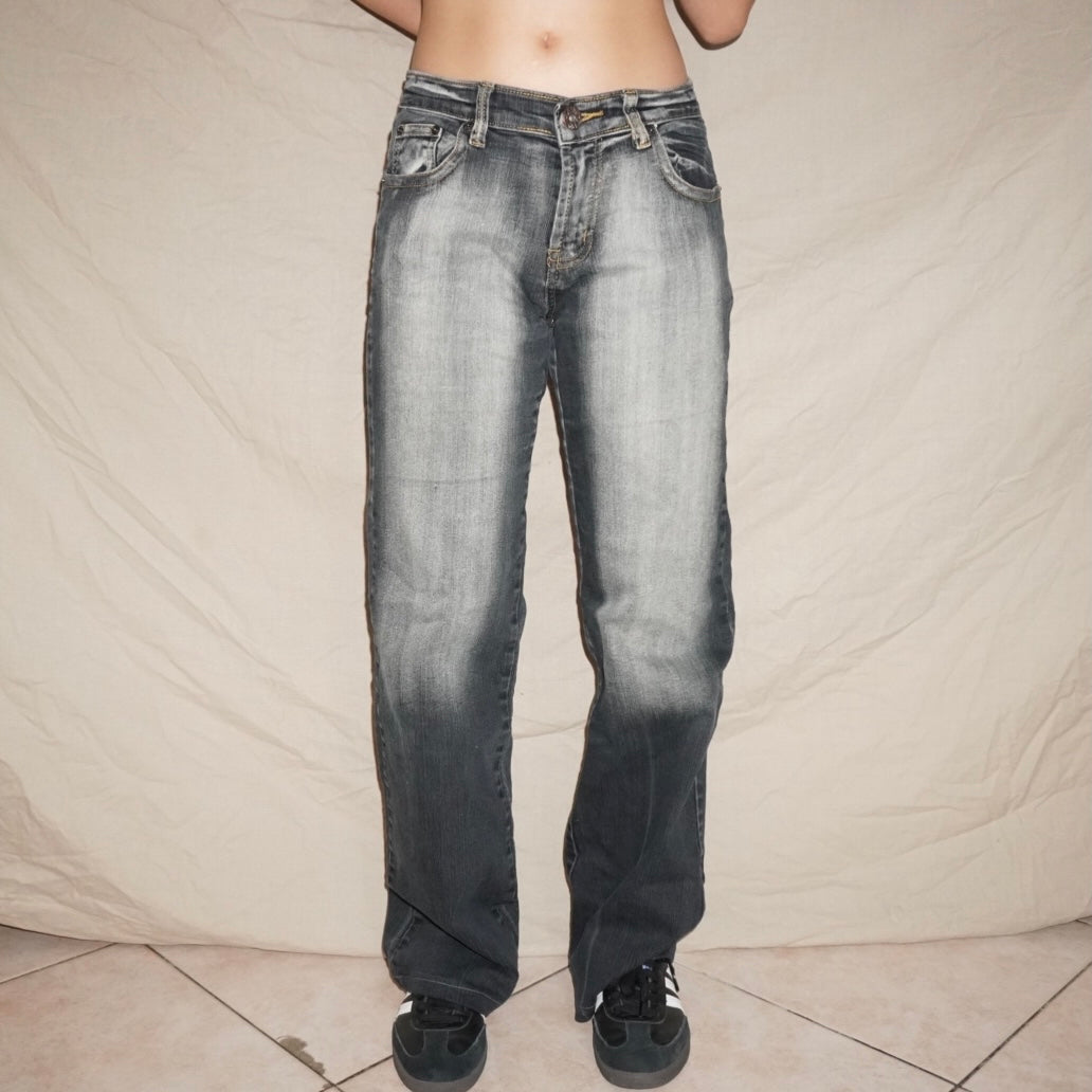 Miss O&Y light washed black denim jeans (W29)