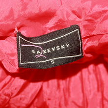 Load image into Gallery viewer, Rexevsly red asymmetrical beaded bodice midi dress (S)
