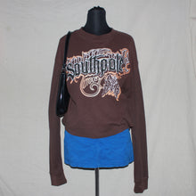 Load image into Gallery viewer, Southpole embroidered brown cropped long sleeves (XL)
