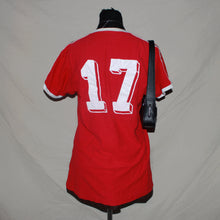 Load image into Gallery viewer, Adidas vintage red v-neck cotton jersey (M)
