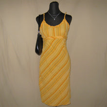 Load image into Gallery viewer, Yellow midi stripped dress (S)
