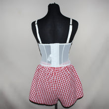 Load image into Gallery viewer, Lace trim white corset (M)
