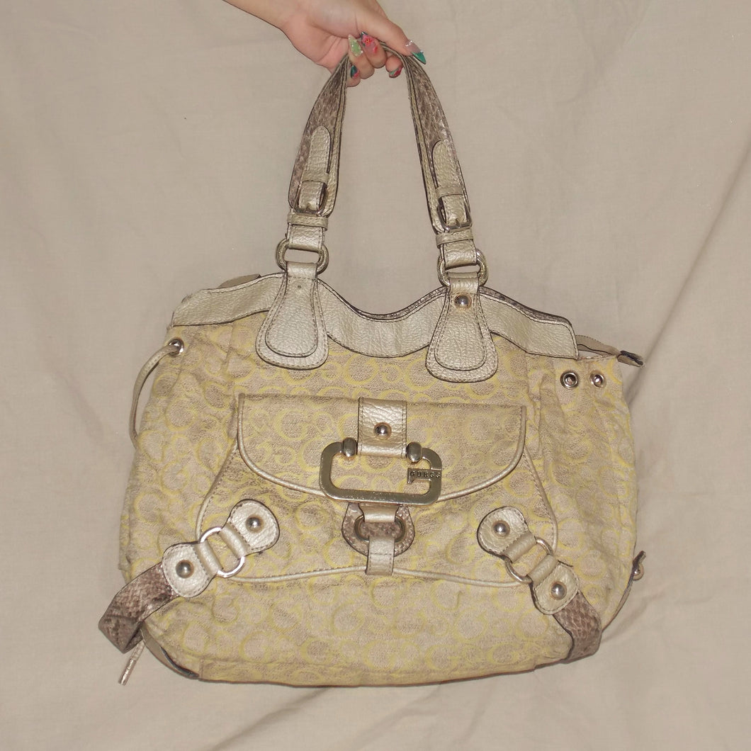 Guess beige monogram bag