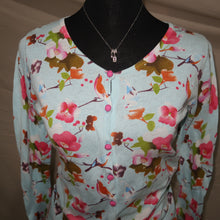 Load image into Gallery viewer, Floral mint color cardigan (XS)
