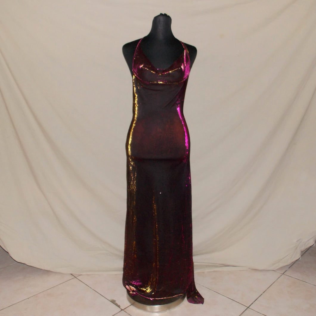 Daisy holographic droop down long dress (S)
