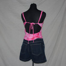 Load image into Gallery viewer, Tropical pattern backless wrap cowl neck top (S)
