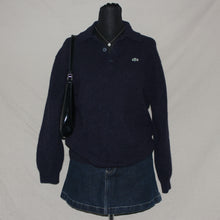 Load image into Gallery viewer, Lacoste dark button up wool sweater (S)
