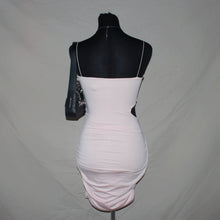 Load image into Gallery viewer, Oh Polly baby pink ruched midi dress (XS/S)
