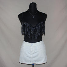 Load image into Gallery viewer, Power Flower black tassel top (M)
