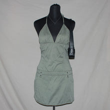 Load image into Gallery viewer, Green Coast halter midi dress (XS)
