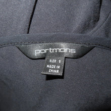 Load image into Gallery viewer, Portmans ruffled black top (S)
