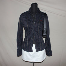 Load image into Gallery viewer, Vintage Burberry pin stripped long sleeves (S)

