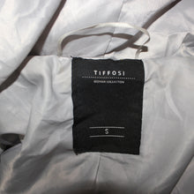 Load image into Gallery viewer, Black and white pattern fur zip up hooded vest (S)
