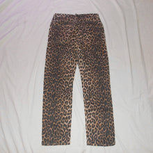Load image into Gallery viewer, trf Zara leopard print denim pants (W28)
