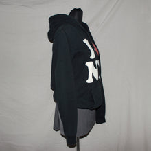 Load image into Gallery viewer, "I ❤️ NY" graphic studded black hoodie (S)
