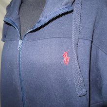 Load image into Gallery viewer, Polo by Ralph Lauren navy blue zipped up hoodie (XL)
