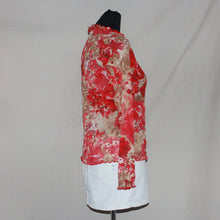 Load image into Gallery viewer, Rose patterned mesh asymmetrical top (S)
