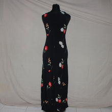 Load image into Gallery viewer, 90s inspired black floral maxi dress (S)
