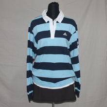 Load image into Gallery viewer, Adidas stripped collared long sleeves (M)
