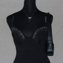 Load image into Gallery viewer, George bedazzled black corset (M)
