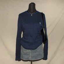 Load image into Gallery viewer, Polo Ralph Lauren navy blue knitted sweater (M)
