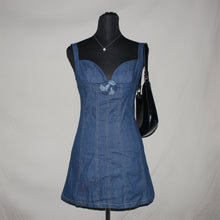 Load image into Gallery viewer, Pepper Mayo rosalia denim mini dress (XS)
