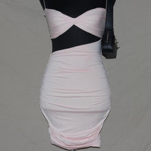 Load image into Gallery viewer, Oh Polly baby pink ruched midi dress (XS/S)
