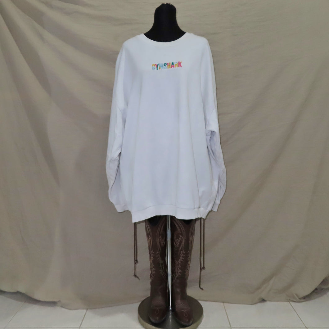 GYMSHARK white embroidered logo sweater (XXL)