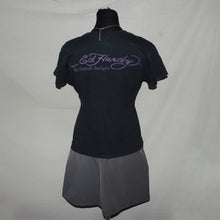 Load image into Gallery viewer, Vintage Ed Hardy by Christian Audigier black Koi fish graphic tee (S/M)
