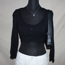 Load image into Gallery viewer, Black cropped cardigan (S)
