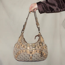 Load image into Gallery viewer, Vintage Guess monogram beige buckle bag
