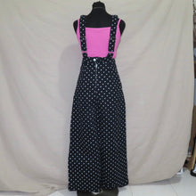 Load image into Gallery viewer, Black polka dot wide-leg overalls (XS)
