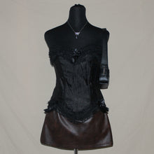 Load image into Gallery viewer, Laced black zipped corset (S/M)
