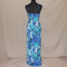 Load image into Gallery viewer, Lipsy London floral patterned blue long dress (S)
