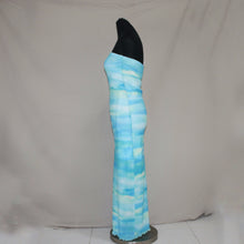 Load image into Gallery viewer, Blue tie-dye patterned tube long dress (S)
