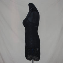 Load image into Gallery viewer, Black laced mesh midi dress (XS/S)
