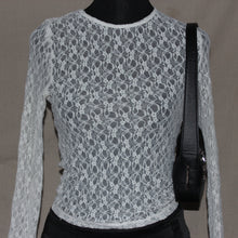 Load image into Gallery viewer, White laced mesh top (S)
