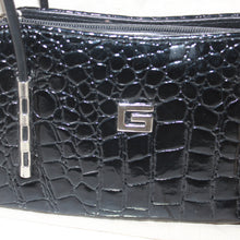 Load image into Gallery viewer, Black "G" crocodile patterned bag
